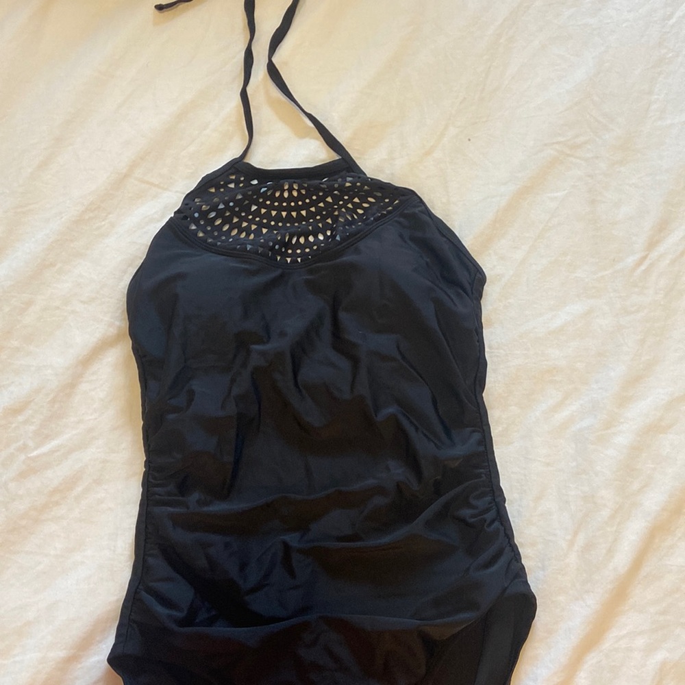 Black one piece swimsuit